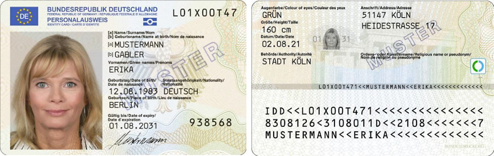 Elekronischer Personalausweis in Deutschland erlaubt