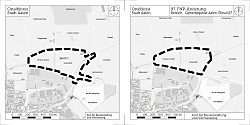 Auf dem Bild ist der Bebauungsplan 34-01/1 und 97. FNP-Änderung "Gewerbepark Aalen-Ebnat/A7" zu sehen.