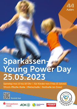 Auf dem Bild ist das Plakat mit Daten zur Veranstaltung Young Power Day zu sehen.