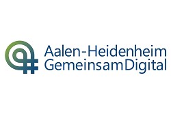 Auf dem Bild ist das Logo des Projekts Aalen-Heidenheim GemeinsamDigital zu sehen.