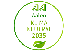 Auf dem Bild ist das Logo Aalen Klimaneutral zu sehen.