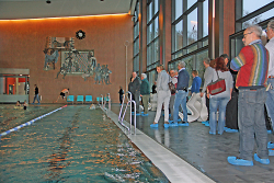 Besichtigung des generalisierten Hallenbads "Südbad" in München.