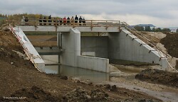 On the picture you can see the construction of the Dürrwiesen backwater reservoir in 2008.