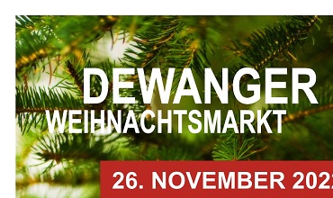 Auf dem Bild ist ein Plakat zum Weihnachtsmarkt in Dewangen zu sehen.
