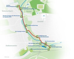 On the picture you can see a overview map of the Sustainability Trail.