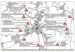 Aktueller Baustellenplan der Stadt Aalen für April 2016
