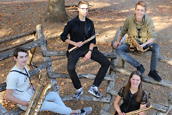 Auf dem Bild ist das Saxophonquartett der Musikschule der Stadt Aalen zu sehen.