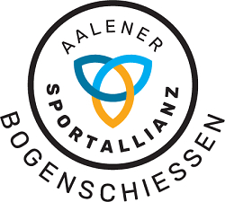 Auf dem Bild ist das Logo der Abteilung Bogenschießen der Aalener Sportallianz zu sehen.