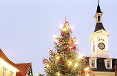Weihnachtsbaum in der Fußgängerzone von Aalen